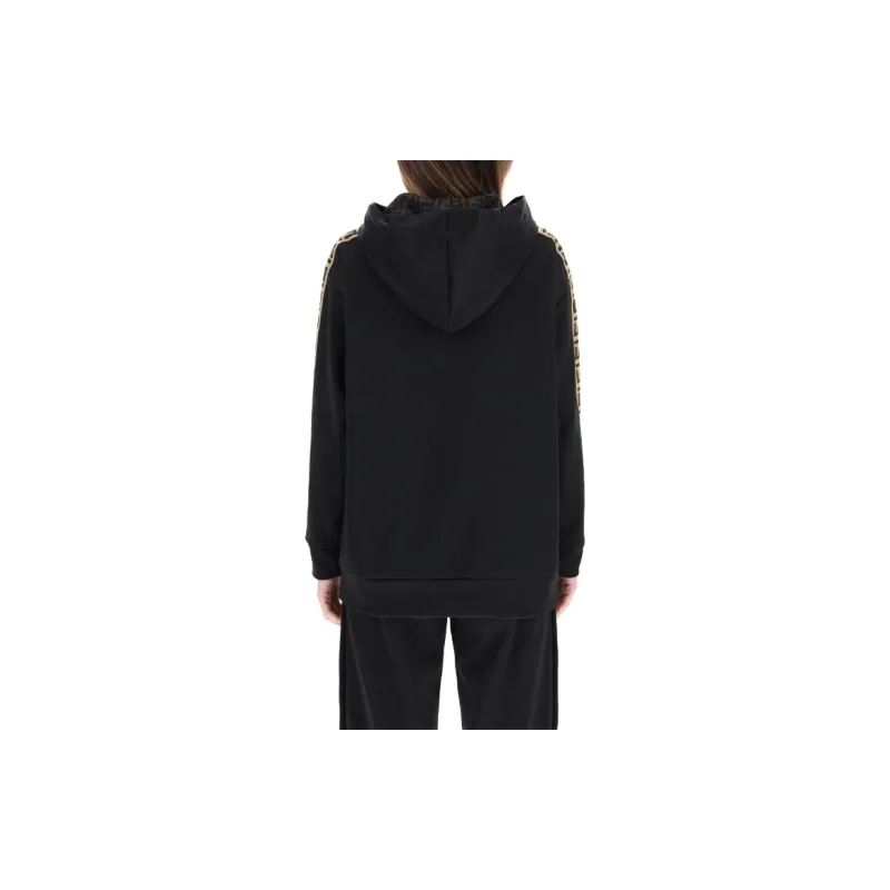 FENDI Sweatshirt Coat Women's Black-4