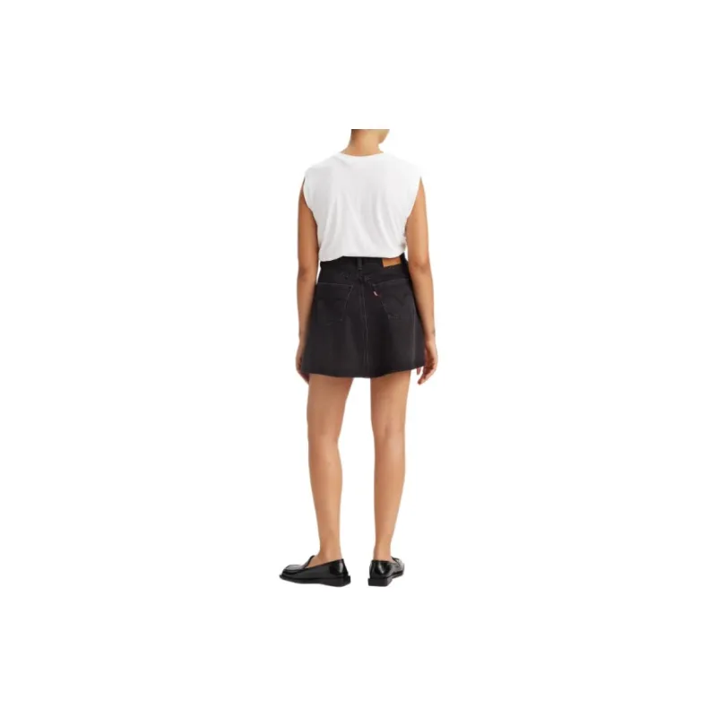 Levi's Denim Short Skirts Women's Black-3