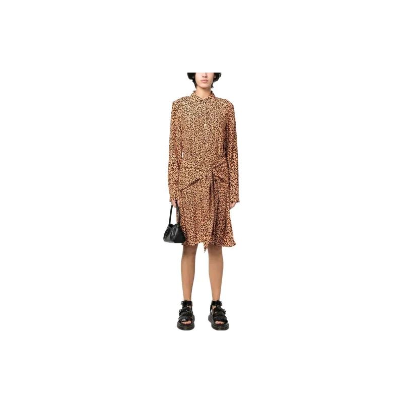 KARL LAGERFELD / Karl Lagerfeld Jeans Leopard print Tie waist Shirtdress-1