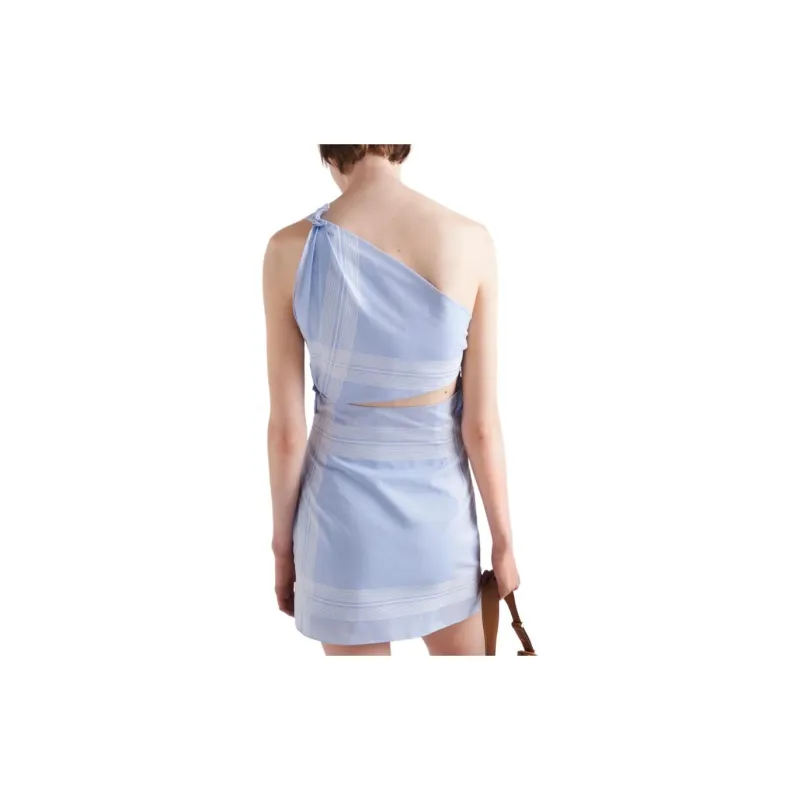 PRADA Checked Cotton Minidress-1