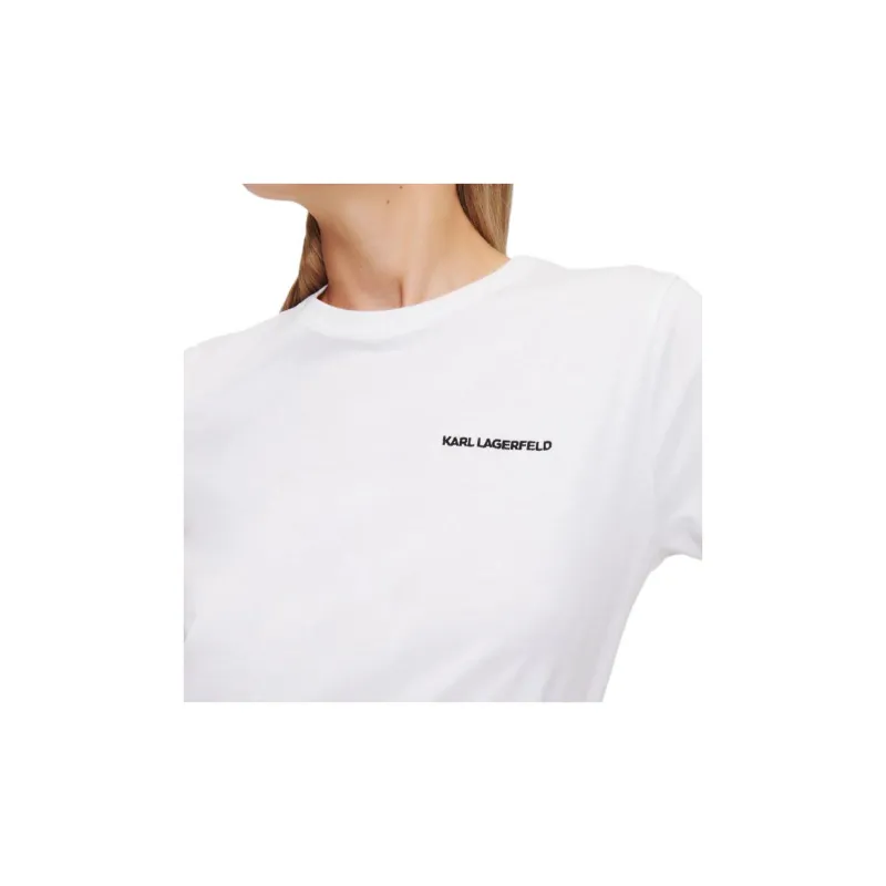 KARL LAGERFELD / Karl Lagerfeld Jeans Logo embroidered Organic cotton T shirt-3