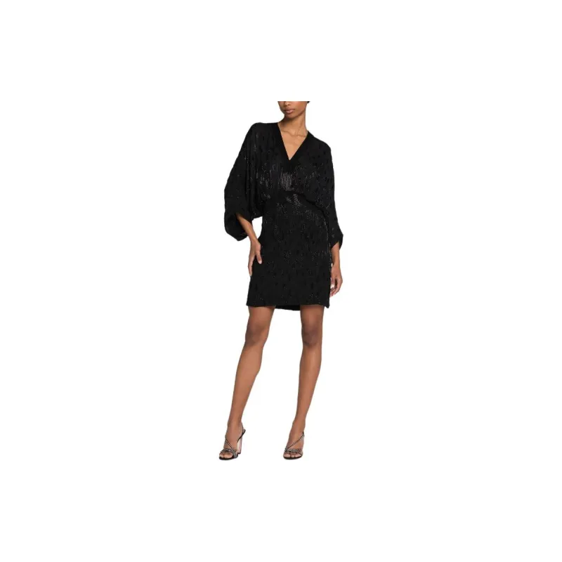 Roberto Cavalli Bead embellished Short Silk Dress-1