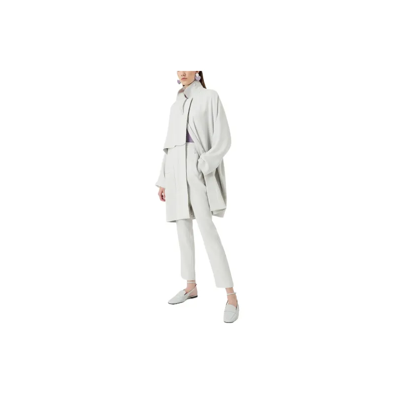 EMPORIO ARMANI Trench Coats Women's White-3