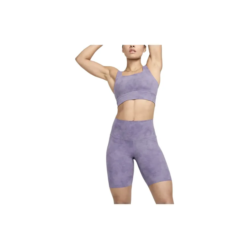 Nike Gentle-Support High-Waisted 8' Biker Shorts Sports Shorts Women's Purple-3