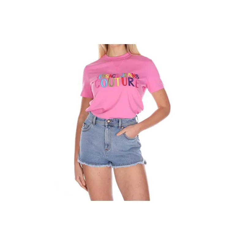 VERSACE JEANS COUTURE Denim Shorts Women's Light Blue-2