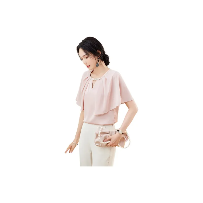 TERRE BLEUE SS24 Chiffon Shirts Women's Pink-6