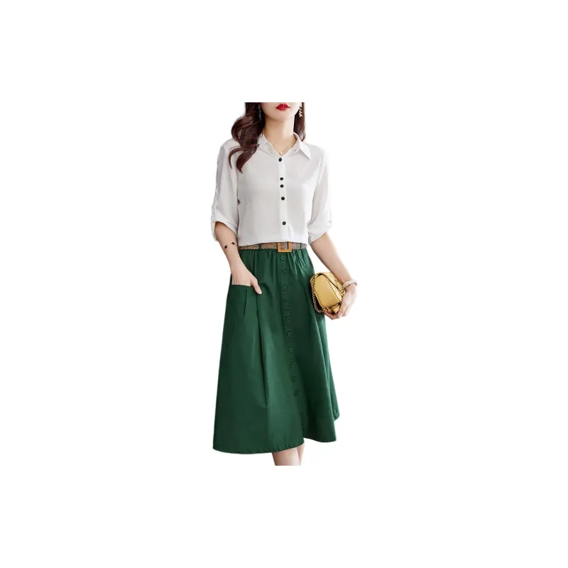 TERRE BLEUE Skirt Set Women's Green-4