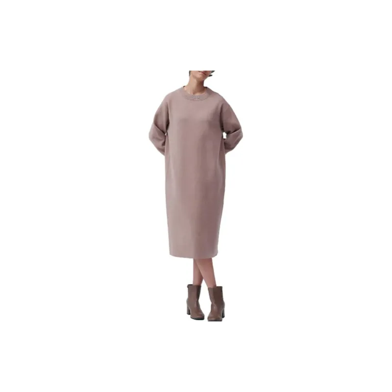 UNIQLO Long Sleeved Dresses Women's Beige-1