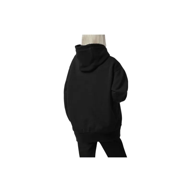 VERSACE Embroidered Logo Hoodie 'Black/White'-3