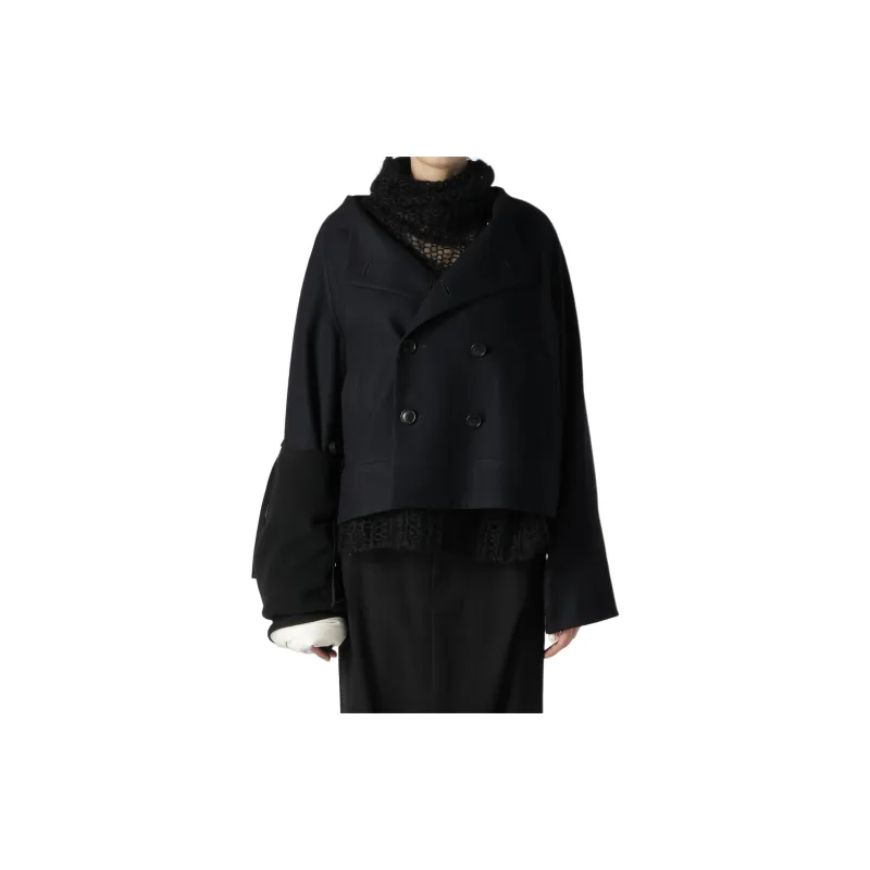 Yohji Yamamoto Double Breasted Long Sleeved Coat-2
