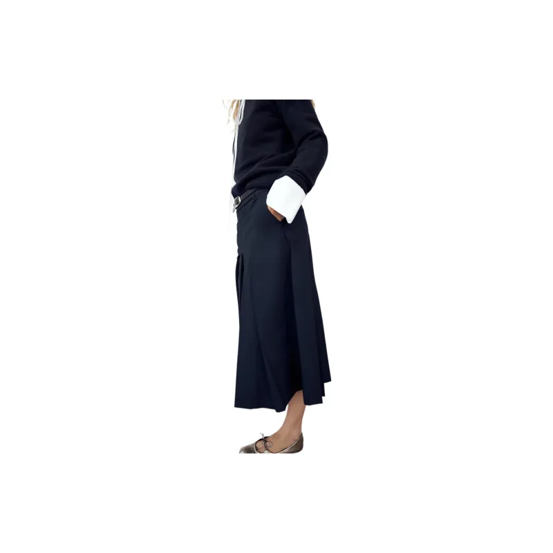 ZARA Trf Casual Long Skirts Women's Blue-4