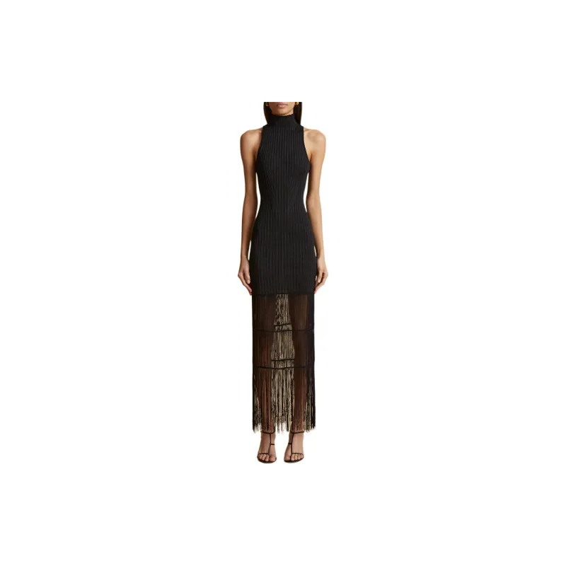 KHAITE The Zara Halterneck Maxi Dress-2