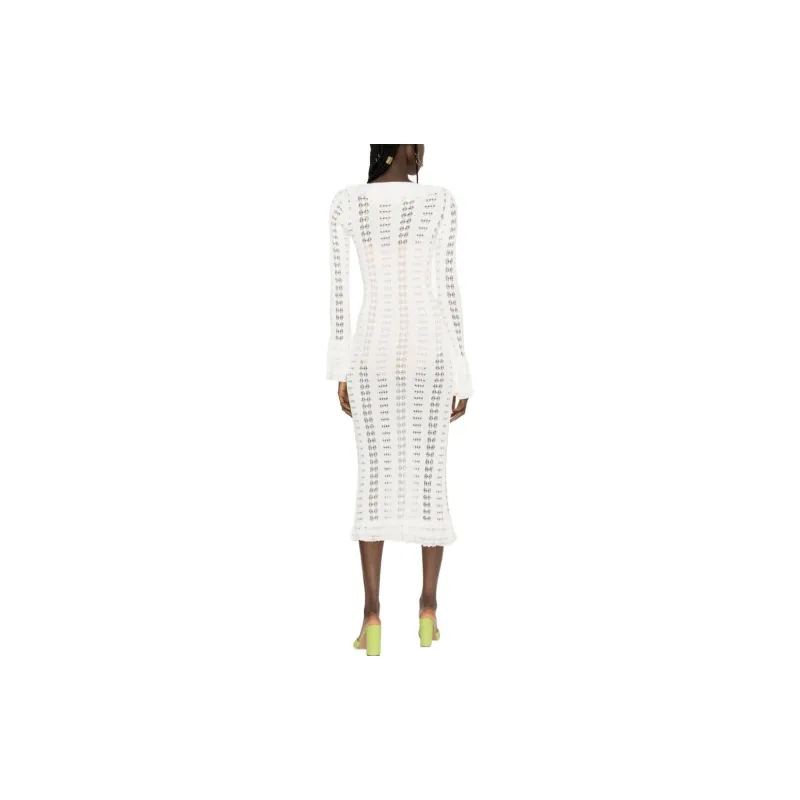 Blumarine Long-Sleeved Dresses Women's White-1