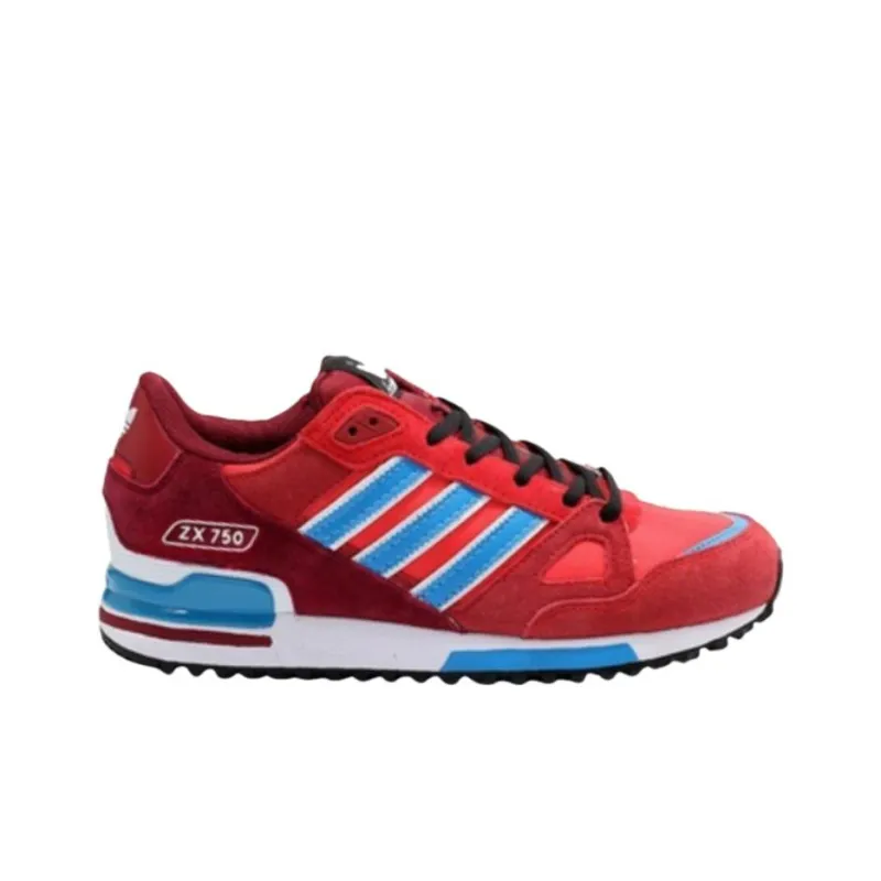 Adidas Originals ZX 750 Anti-Slip Wear-Resistant Low-Top Casual Shoes Men's Red-1