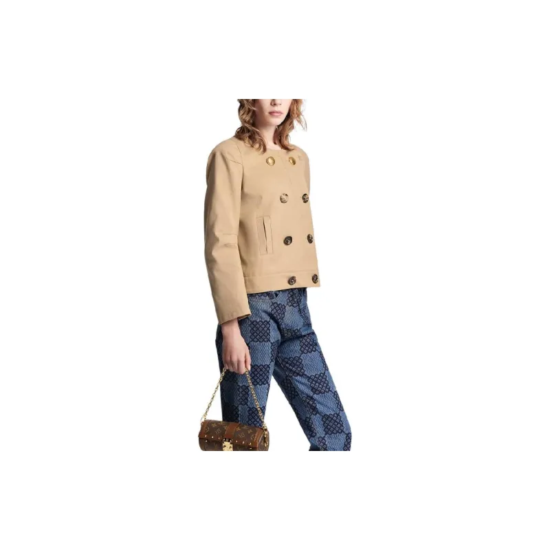 LOUIS VUITTON Double-Breasted Gabardine Jacket-4