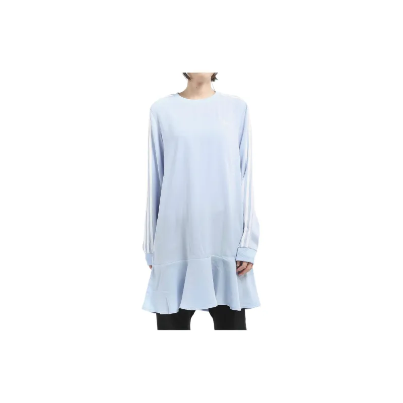 Adidas Originals Long Sleeved Dresses Women's Blue-4