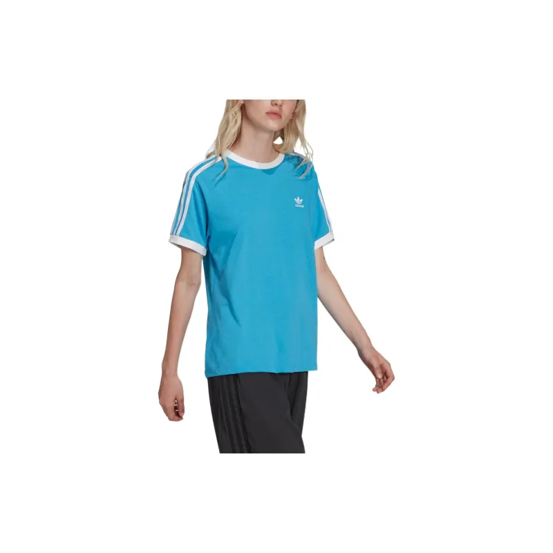 Adidas Originals Drop Shoulder Sleeve T Shirt Women's Blue-3