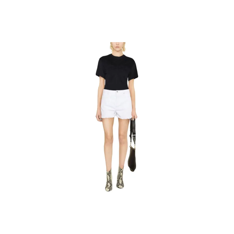 ISABEL MARANT Lesia Frayed Denim Shorts-1