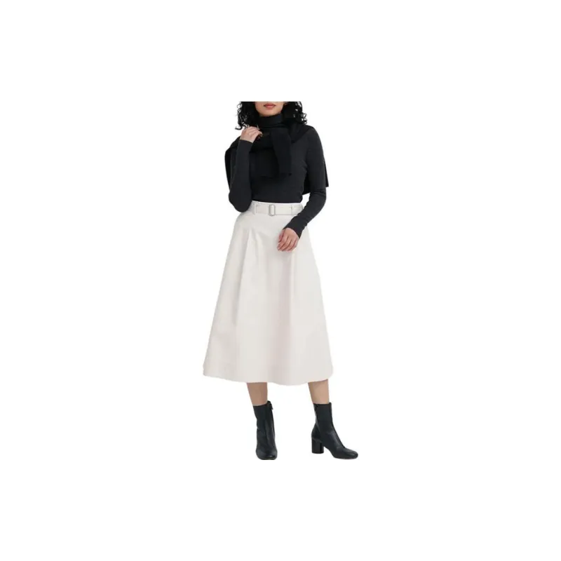 UNIQLO Casual Long Skirts Women's Ivory-1