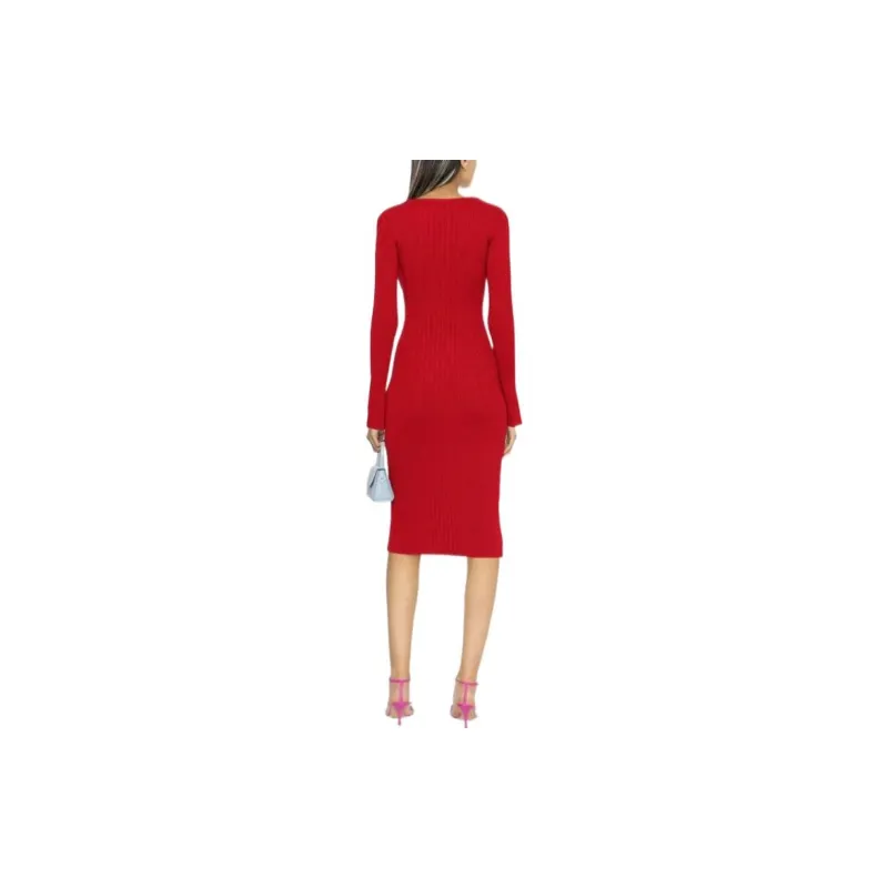 Blumarine Long-Sleeved Dresses Women's Red-1