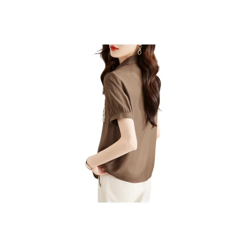 XWI Shirt Women's Red Coffee Brown-2