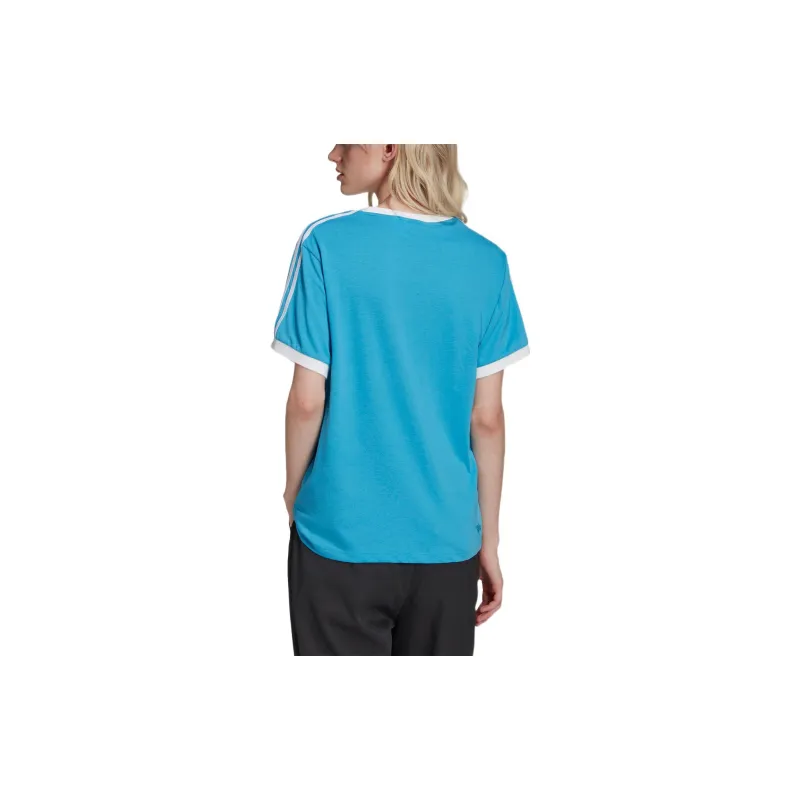 Adidas Originals Drop Shoulder Sleeve T Shirt Women's Blue-2