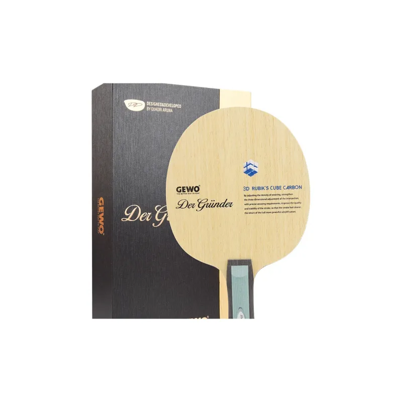GEWO Ping Pong Paddles Unisex All Wood With Carbon Fiber Yellow-1