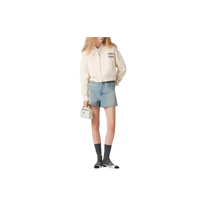 MIU MIU SS24 Sweatshirt Women's Natural-1