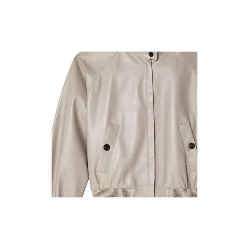 Ferragamo Cropped Nappa Bomber Jacket-2