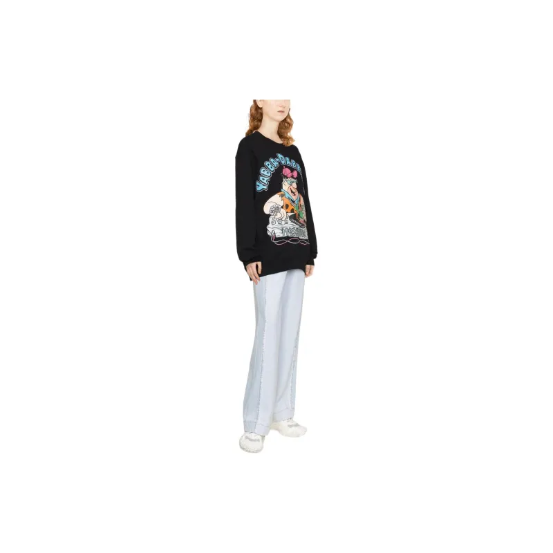 MOSCHINO Graphic Printed Ribbed Hem Sweatshirt-3