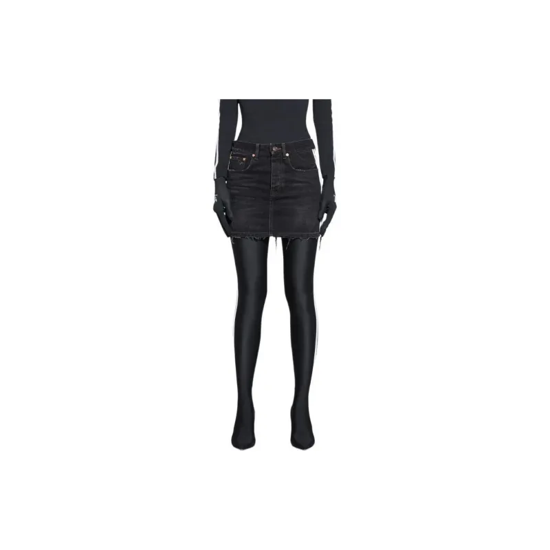 Balenciaga x Adidas Originals Casual Short Skirts Women's Black-5