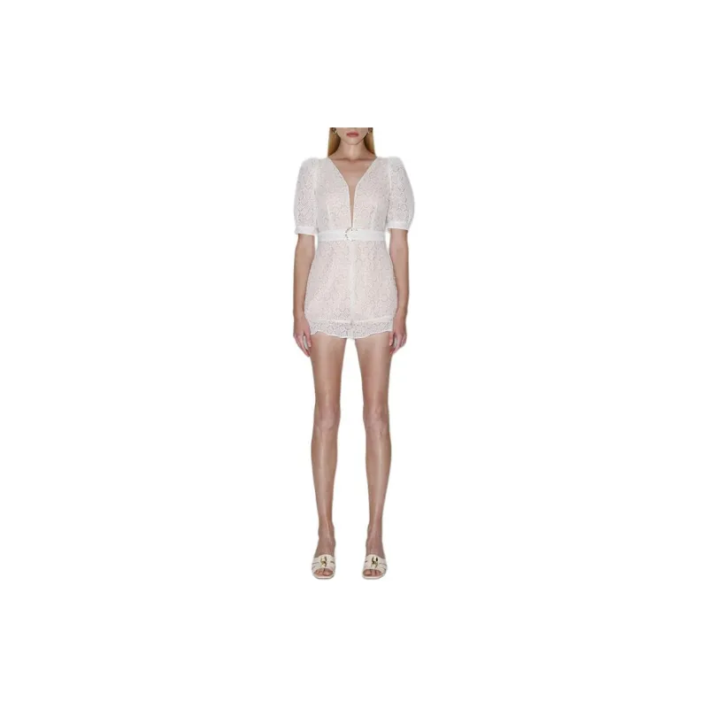 Bebe Jumpsuit Women's Raw White-2