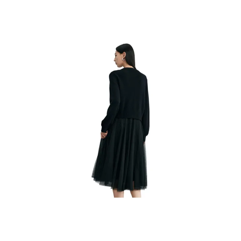 DESIGNICE Skirt Set Women's Black-2