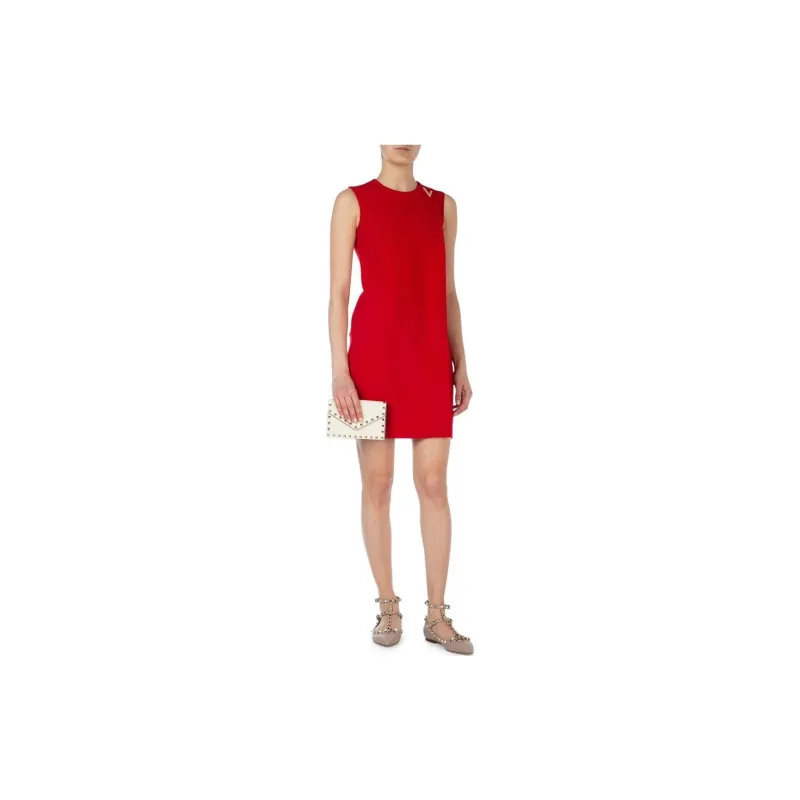 Valentino Sleeveless Dress Women's Red-2