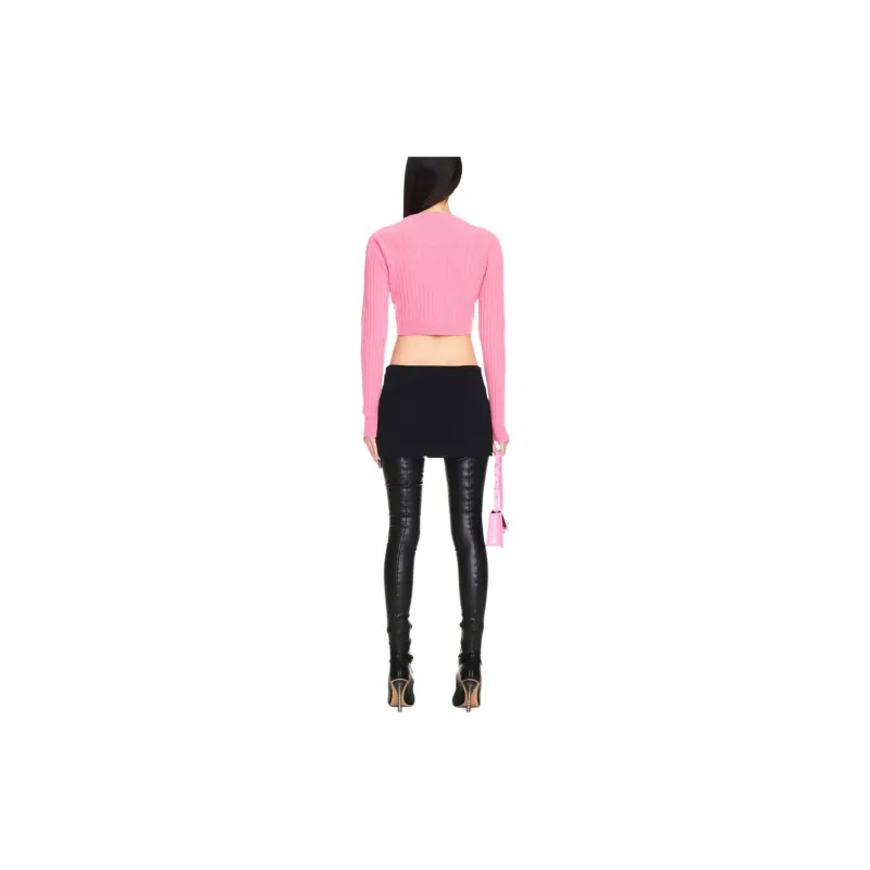 OFF WHITE V Neck Cropped Cardigan-1