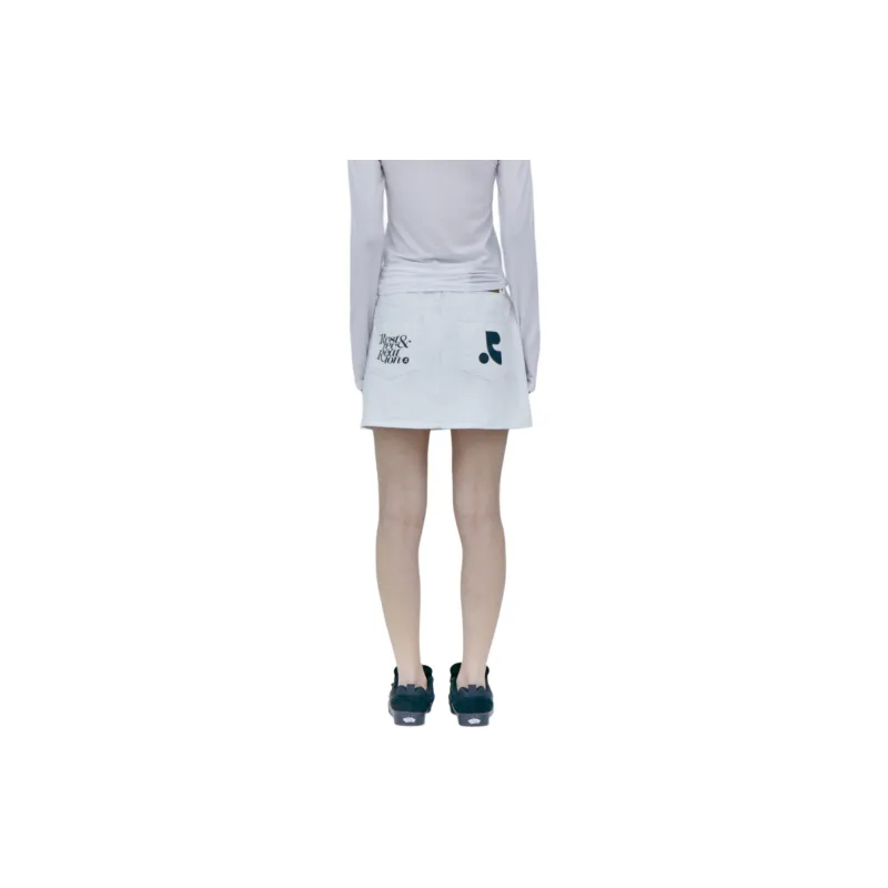 Rest&Recreation DENIM MINI SKIRT Denim Short Skirts Women's WHITE/White-4