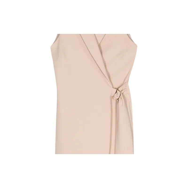 D.Exterior Crepe Wrap Midi Dress-2