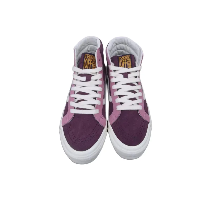 Vans SK8 Anti Slip Wear Resistant High Top Skateboard Shoes Unisex Pink Purple-3
