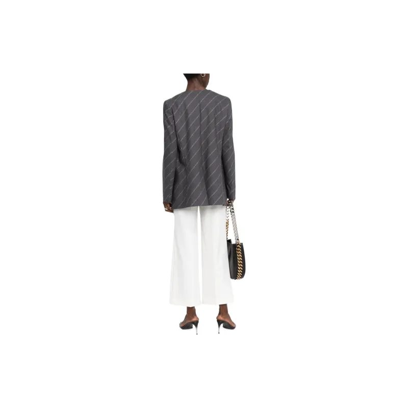 Stella McCartney Logo Printed Striped Blazer-3
