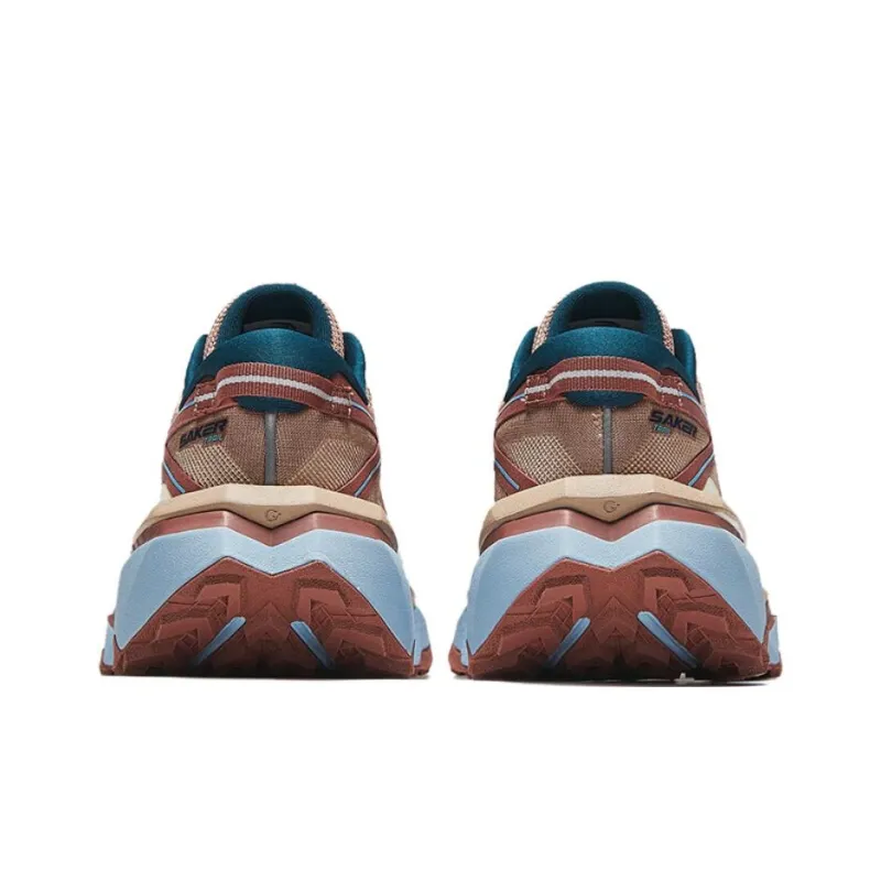 Anta Anti Slip Wear Resistant Low Top Trail Running Running Shoes Men's Beige Red-3