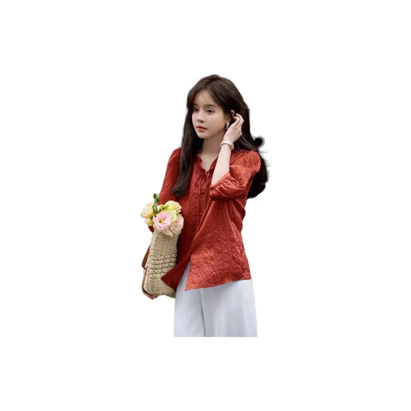 Mo Han Yi Mei Shirt Women's Red-2