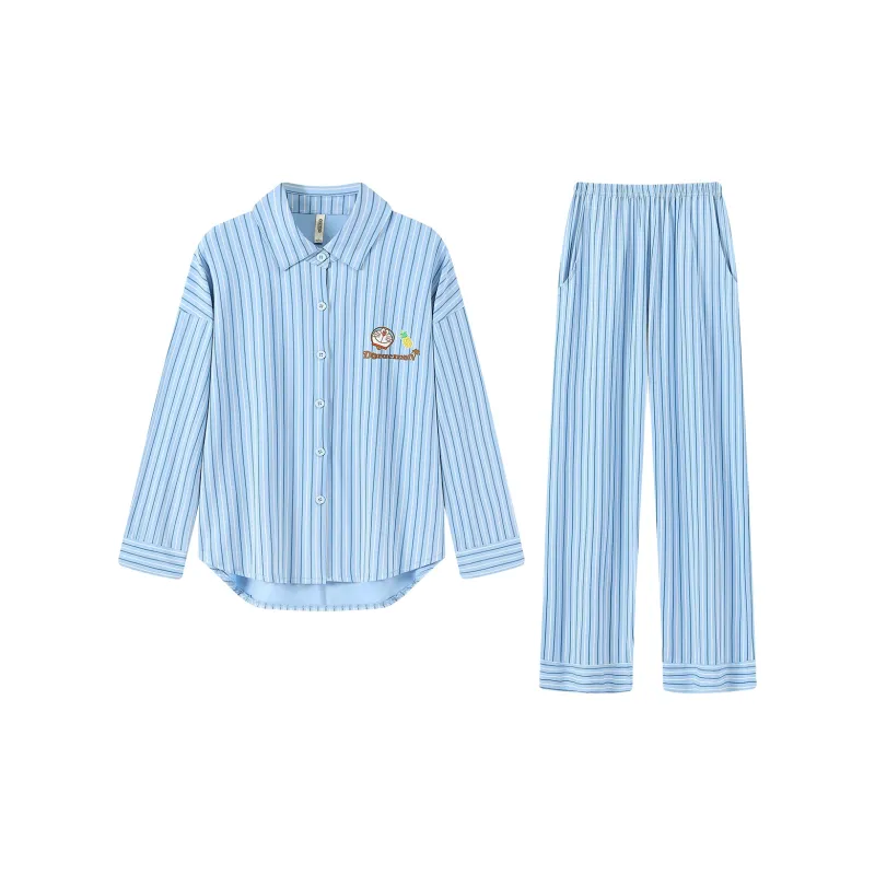Gongdie x DUOLA A MENG LIANMINGKUAN Pajama Set Unisex Blue-0