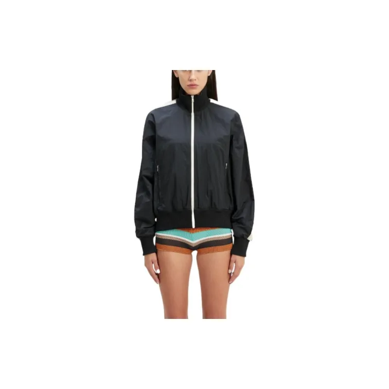 PALM ANGELS Logo Printed Zipped Jacket-1