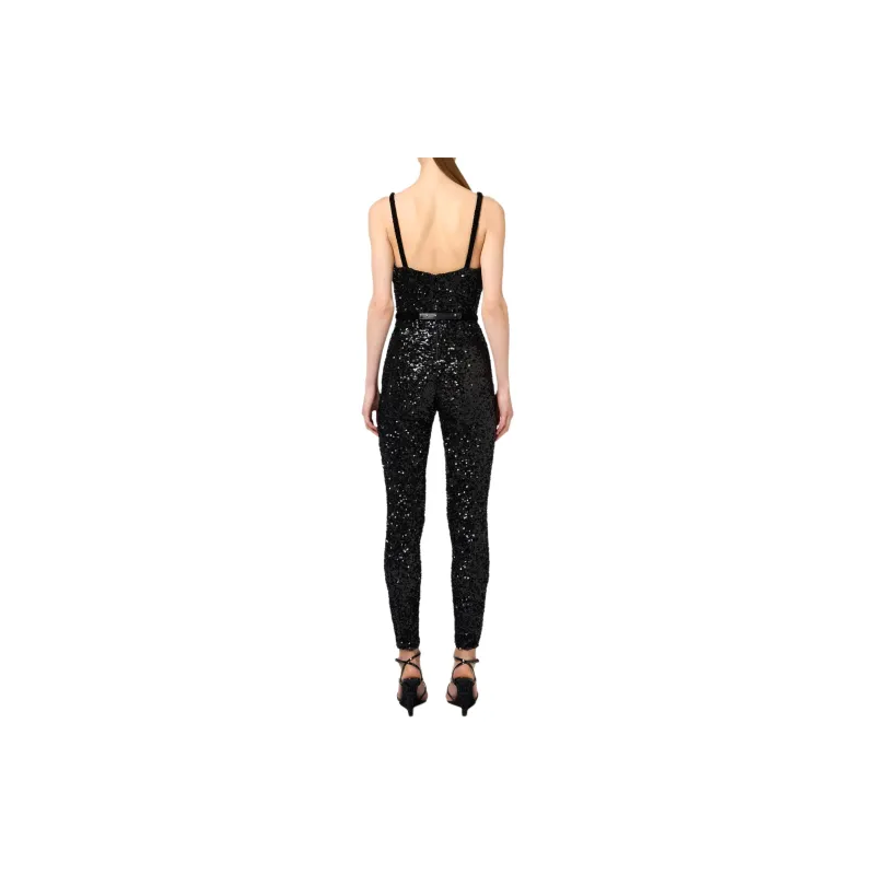 Elisabetta Franchi Sequin Belt Jumpsuit-2