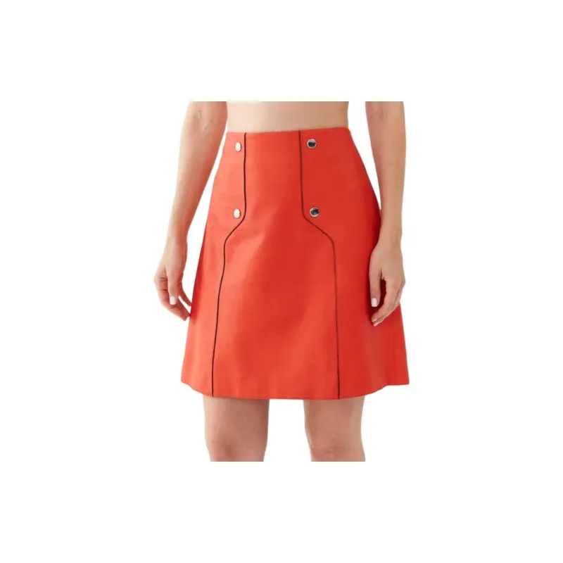 HUGO BOSS Casual Short Skirts Women's Bright Orange-2