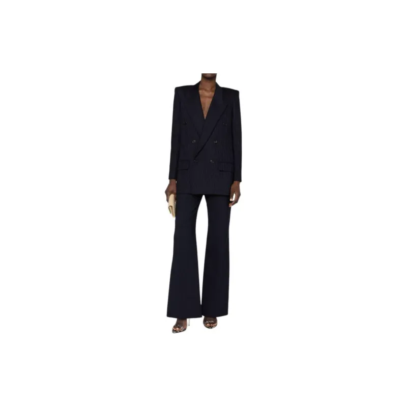 SAINT LAURENT Pinstripe Double breasted Blazer-2