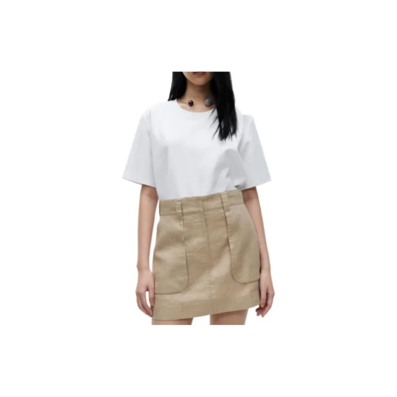 ARKET Casual Short Skirts Women's Oat-2