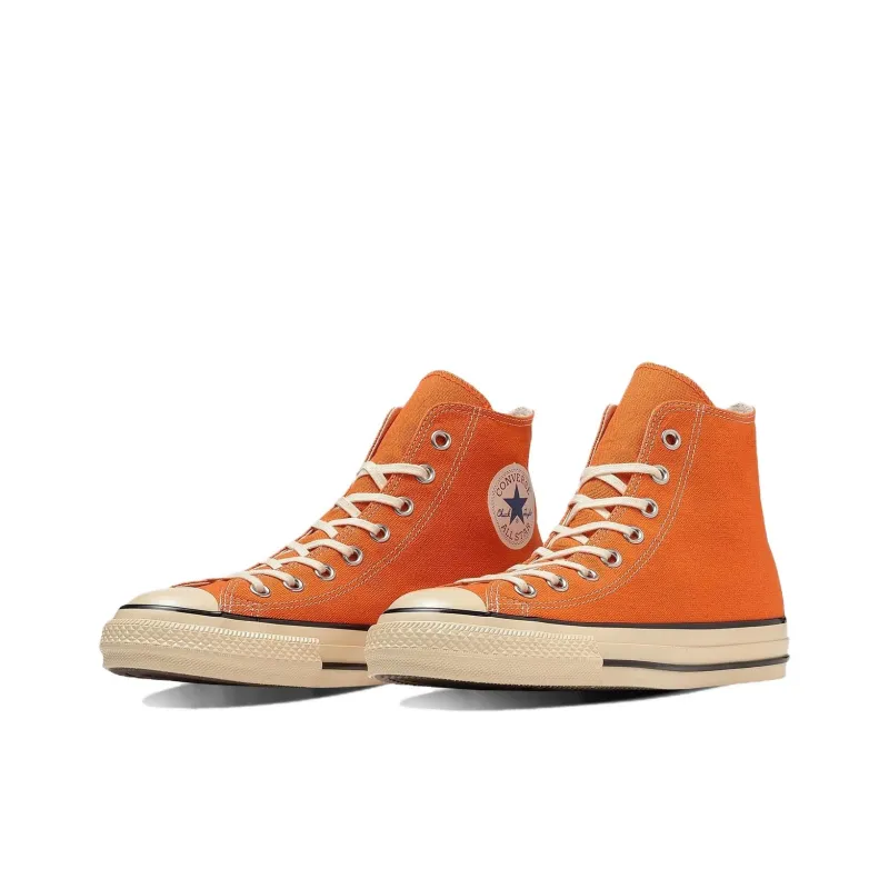 Converse All Star Anti Slip Wear Resistant High Top Canvas Shoes Unisex Orange-2