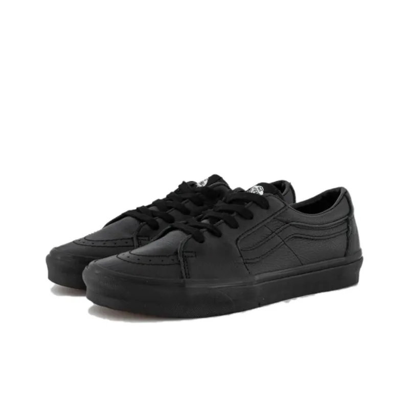 Sk8 Vans Low Leather 'Triple Black'-2