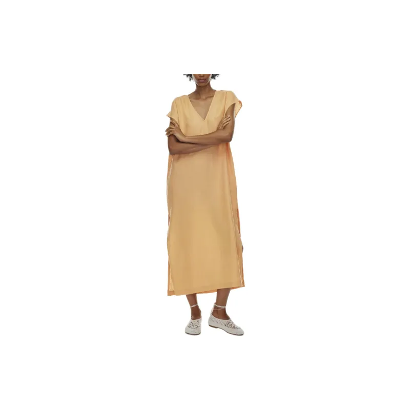 ARITZIA Little Moon Puerto Linen Dress Short-Sleeved Dresses Women's Soft Apricot Peach/Soft Apricot Peach-2